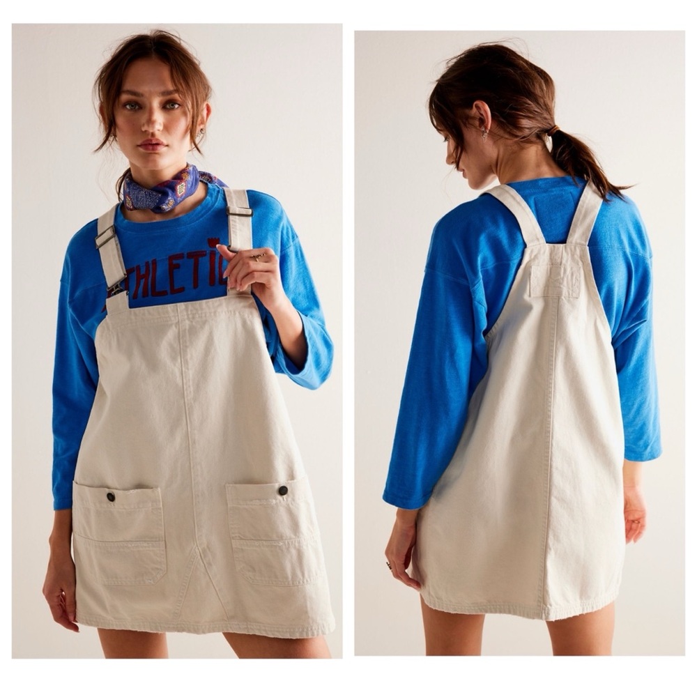 Free People Cream Mini Dress